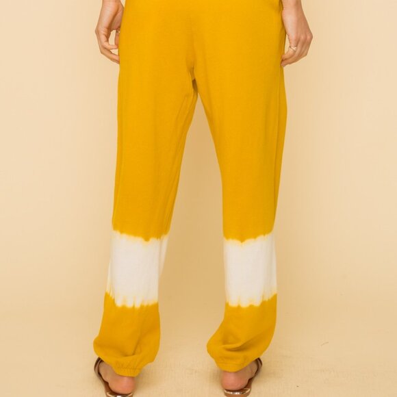 HEM & THREAD Mustard Tie-Dye Jogger Lounge Pants - Picture 3 of 6